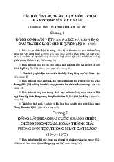 Câu hỏi LSĐ đại cương | Đại học Tây Đô