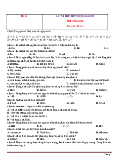 TOP 10 đề thi thử THPT Quốc gia môn hóa 2020 - tập 3 (có đáp án và lời giải)