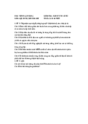 Kiểm Tra 1 Tiết Môn Hành Vi Tổ Chức | Học Viện Ngân Hàng