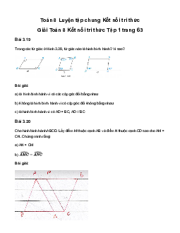 Giải Toán 8 Luyện tập chung trang 62 | Kết nối tri thức