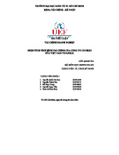 BÁO CÁO TIỂU LUẬN TÀI CHÍNH DOANH NGHIỆP 232FIN1103.A - VINAMILK