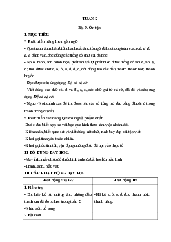 Giáo án buổi 2 Tiếng Việt học kì 2 - Tuần 2 | Cánh diều