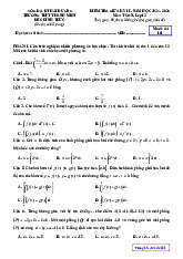 Đề giữa kỳ 2 Toán 12 năm 2024 – 2025 trường THPT Thanh Miện – Hải Dương có đáp án