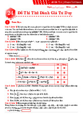 Đề thi thử Toán TSA (Đề 24) | Đại học Bách Khoa Hà Nội