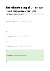 Bài kiểm tra cung cầu -  co dãn - can thiệp của chính phủ