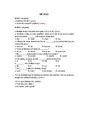 Đề số 1 - Tiếng anh cơ bản | Đại học Lao động - Xã hội