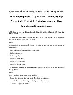 Giải Kinh tế và Pháp luật 10 bài 23 CTST