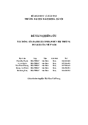 Tác động của đại dịch covid đến thị trường du lịch Việt Nam | Kinh tế chính trị Mac-Lenin | Trường đại học Bách Khoa Hà Nội