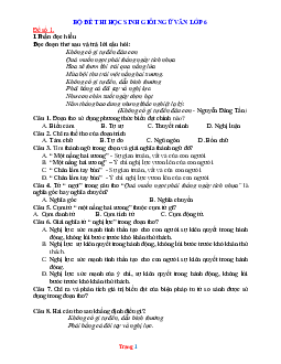 TOP 20 đề thi học sinh giỏi Văn 6 (có đáp án)