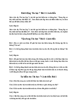 Giải Tin học 7 Bài 1: Tìm kiếm tuần tự | Cánh diều