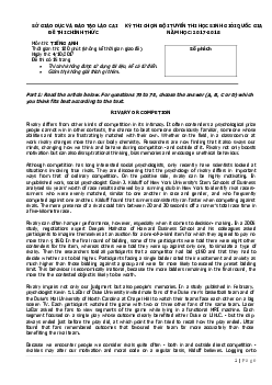 Đề thi chọn đội tuyển thi học sinh giỏi quốc gia môn Tiếng Anh năm học 2017-2018 tỉnh Lào Cai (bài thi 02)