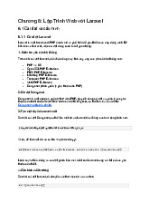 Chương 6: Hướng Dẫn Cài Đặt Web với Laravel | Môn Ứng dụng công nghệ thông tin - Đại Học Sư phạm Kỹ thuật Hưng Yên