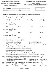 Đề học kì 1 Toán 11 năm 2024 – 2025 trường THPT Nguyễn Gia Thiều – Hà Nội