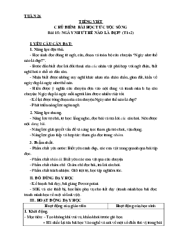 Bài 15: Ngày như thế nào là đẹp? - Tiết 1+2 | Giáo án Tiếng Việt 3 | Kết nối tri thức