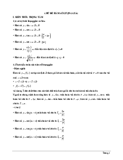 Tài liệu chủ đề hàm số lượng giác