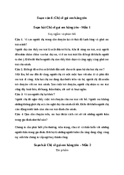 Soạn bài Chị sẽ gọi em bằng tên - Chân trời sáng tạo 6