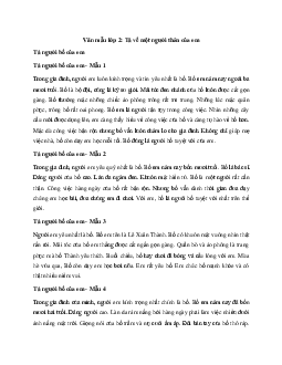 Tả một người thân của em Hay chọn lọc (69 mẫu) | Tập làm văn lớp 2 | Cánh diều