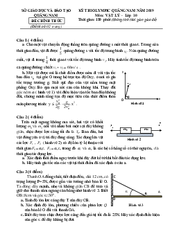 Đề thi Olympic môn Lý 10 Sở GD&ĐT Quảng Nam 2019 có đáp án