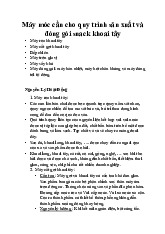 Công nghệ mới: Máy móc sản xuất và đóng gói snack khoai tây môn Công nghệ bao bì, đóng gói thực phẩm | Đại học Công nghiệp Thực phẩm Thành phố Hồ Chí Minh