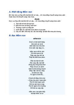 Giải SGK Tiếng Việt 5 trang 64 Bài 13: Mầm non - Kết nối tri thức (Tập 1)