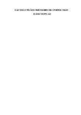 Các nhân tố ảnh hưởng đến hoạt động ngân hàng tại Việt Nam | Kinh tế vĩ mô | Trường Đại học kinh tế Thành Phố Hồ Chí Minh