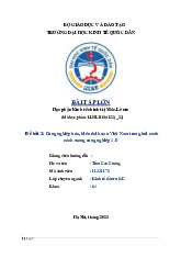 Công nghiệp hóa, hiện đại hóa ở Việt Nam trong bối cảnh cách mạng công nghiệp 4.0 | Bài tập lớn môn Hệ thống thông tin quản lý