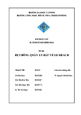 Hệ thống Quản lý Đặt Vé Xe Khách | Môn Ngôn ngữ mô hình hóa - Đại học Cần Thơ