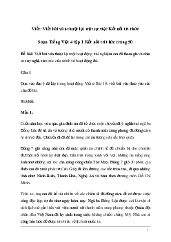Soạn bài Viết: Viết bài văn thuật lại một sự việc | Kết nối tri thức