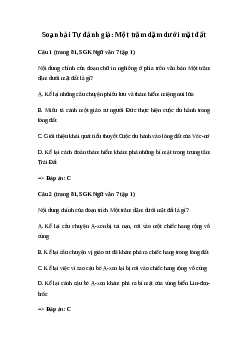 Soạn bài Tự đánh giá: Một trăm dặm dưới mặt đất | Ngữ văn 7 sách Cánh diều