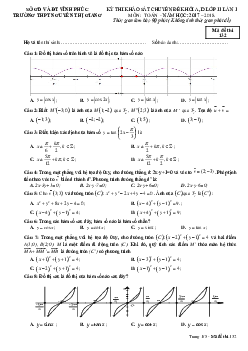 Khảo sát chuyên đề Toán 11 lần 1 năm học 2017 – 2018 trường Nguyễn Thị Giang – Vĩnh Phúc