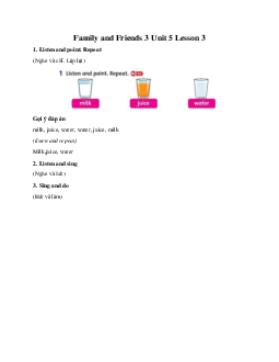 Family and Friends 3 Unit 5 Lesson 3 Do you like yogurt?