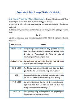 Soạn bài Thực hành tiếng Việt trang 74 | SGK Ngữ Văn 9 Kết nối tri thức (Tập 1)