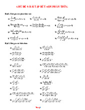 Giáo Án Dạy Thêm Đại Số 8 Chủ Đề Bài Tập Rút Gọn Phân Thức