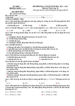 Đề thi học kì 1 môn Vật lí 10 năm 2023 - 2024 sách Chân trời sáng tạo đề 1