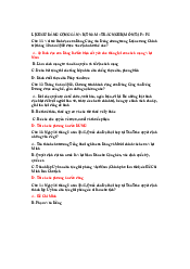 Bài Tập Trắc Nghiệm Ôn Tập P5 Môn Lịch Sử Đảng Cộng Sản Việt Nam