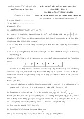 Đề thi thử vào 10 chuyên môn Toán (chuyên) năm 2025 lần 1 trường chuyên ĐHSP Hà Nội có đáp án
