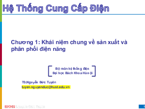 Bài giảng PPT (Power Point) học phần Hệ thống cung cấp điện | SLIDE | Đại học Bách Khoa Hà Nội