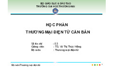 Chương 1: Tổng Quan Thương Mại Điện Tử | Bài giảng thương mại điện tử Căn Bản