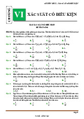 Đề kiểm tra theo bài học chủ đề xác suất có điều kiện