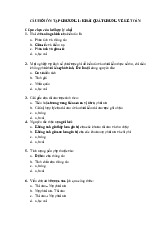 Câu hỏi ôn tập Kế Toán NLKT - Chương 1 đến 4 môn Kế toán tài chính | Trường Đại Học Tây Nguyên