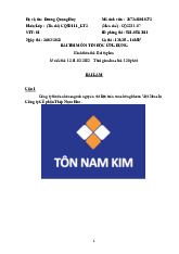 BÀI THI MÔN: TIN HỌC ỨNG DỤNG | Học viện Hành chính Quốc gia