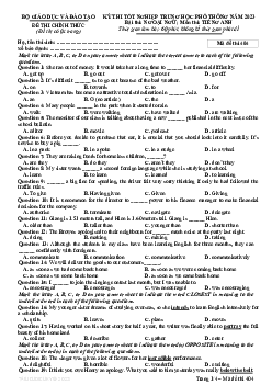 Đề thi chính thức và đáp án mã đề thi 404 môn Tiếng Anh THPT Quốc gia, Kỳ thi tốt nghiệp THPT 2023