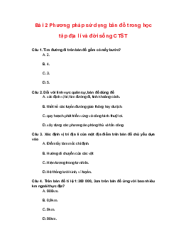Trắc nghiệm Địa lí 10 Bài 2 Chương 1 | Chân trời sáng tạo