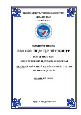 Kế toán Thuế tại Công ty Đấu giá An Lộc Phát | Môn Báo cáo thực tập tốt nghiệp - Đại học Vinh