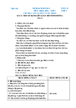 Giáo án Khoa học lớp 4 Tuần 29 | Chân trời sáng tạo