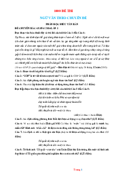 Tổng hợp các đề thi Ngữ Văn theo từng chuyên đề (có đáp án)