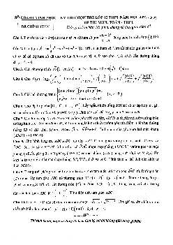 Đề thi chọn HSG Toán 12 THPT năm 2021 – 2022 sở GD&ĐT Vĩnh Phúc
