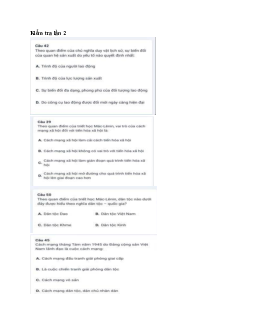 Đề thi giữa kì môn Triết học Mác - Lê nin