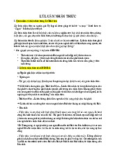 LÝ LUẬN NHẬN THỨC - Triết học