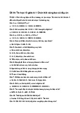 Đề thi giữa kì 1 tin học 10 Chân trời sáng tạo